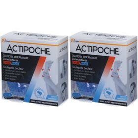 ACTIPOCHE - Coussin thermique - Thermothérapie - Contractures musculaires et douleurs articulaires - Zones ciblées - Microbilles - 1 unité