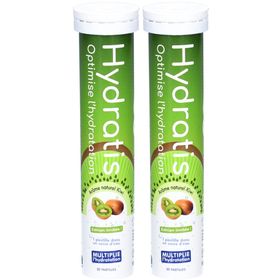 HYDRATIS - Pastilles Hydratation Electrolytes - Kiwi - Améliore l'Hydratation et Favorise l'Énergie - Formule Isotonique - Sport, Récupération, Bien-être - 1 tube (20 Pastilles)