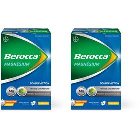 Berocca® Magnésium - Double action fatigue et nervosité, mémoire et concentration - programme express 14j - 14 sachets