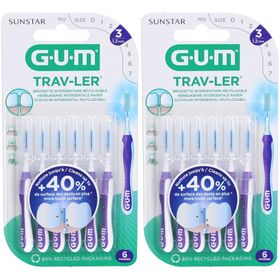 GUM® Trav-Ler® Brossettes interdentaires 1,2 mm violet