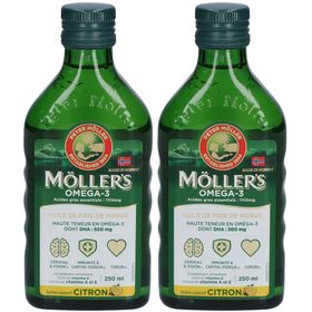 Möller's Omega-3 Huile de Foie de Morue Arôme Citron