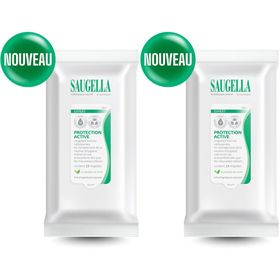 Saugella - Antiseptique Naturel - Lingettes Intimes Nettoyantes - Lingettes Rafraîchissantes – Pack de 15 Lingettes