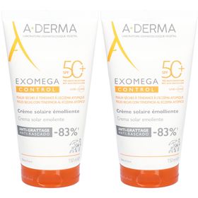 A DERMA Exomega Crème Solaire Emolliente SPF50+
