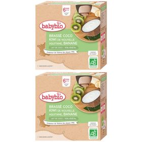 Babybio BRASSÉ LAIT DE COCO KIWI DE NOUVELLE-AQUITAINE BANANE dès 6 mois