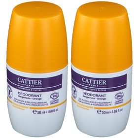 CATTIER Déodorant Roll-On Fraîcheur agrume Bergamote - Orange
