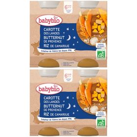 Babybio CAROTTE DES LANDES COURGE BUTTERNUT & RIZ DE CAMARGUE dès 6 mois