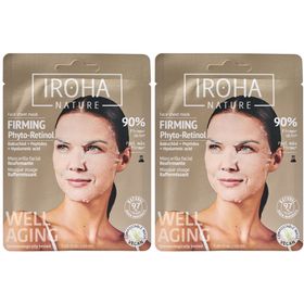 IROHA NATURE Masque en feuille raffermissant et anti-âge au Bakuchiol