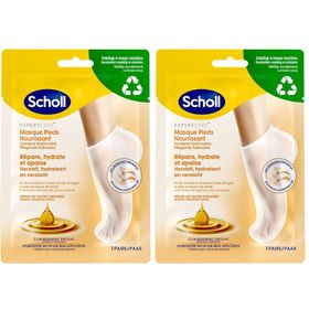 Scholl Masque Pieds Nourrissant à l'huile d'argan pour peaux sèches - 1 paire de 2 chaussettes