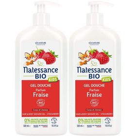 Natessance Kids Gel Douche Bio Vanille Fraise Sans Sulfate