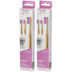 The Humble Co. Humble Brush® Brosse à dents en Bambou Adulte Soft Rose 3 Têtes