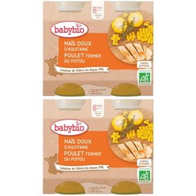 Babybio MAÏS DOUX D'AQUITAINE & POULET FERMIER DU POITOU dès 8 mois