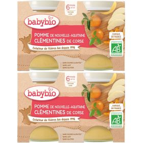 Babybio POMME DE NOUVELLE-AQUITAINE CLÉMENTINES DE CORSE dès 6 mois