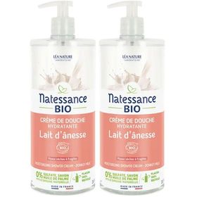 Natessance Crème de Douche au Lait d’Ânesse Bio Peaux Sèches et Sensibles