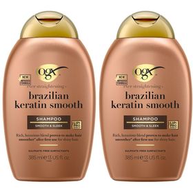 Ogx Shampooing Keratine Du Bresil - Cheveux Frises - 385ml