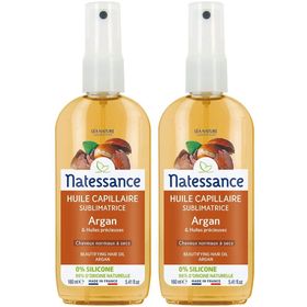 Natessance Huile Sublimatrice Sans Rinçage à l’Argan pour Cheveux