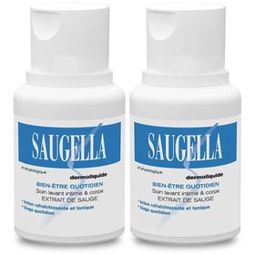 Saugella - Dermoliquide - Soin lavant pour l’hygiène intime quotidienne des femmes adultes - à base d’extrait de Sauge - Assure le bien-être intime quotidien - Flacon 100 ml