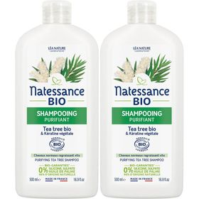 Natessance Shampooing Purifiant Tea Tree Bio et Kératine Naturelle