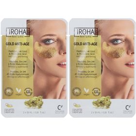 IROHA NATURE Patchs oculaires en feuille extra ferme - 24K GOLD