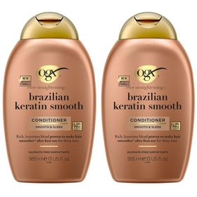Ogx Apres Shampooing Keratine Du Bresil - Cheveux Frises - 385ml