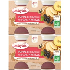 Babybio POMME DE NOUVELLE-AQUITAINE & MYRTILLE dès 4 mois