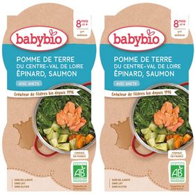 Babybio POMME DE TERRE DU CENTRE-VAL DE LOIRE EPINARD SAUMON À L'ANETH dès 8 mois