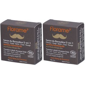 Florame Savon du baroudeur 5 en 1 homme BIO cèdre & argan