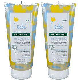 KLORANE Bébé Bain Gel Lavant Doux au Calendula Bio