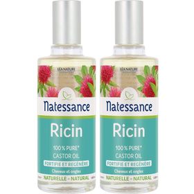 Natessance Huile de Ricin Fortifiante pour Cheveux et Ongles