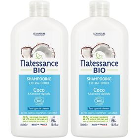Natessance Shampooing Doux Coco Bio et Kératine Végétale