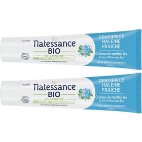 Natessance Dentifrice Bio Haleine Fraîche à l’Aloe Vera et Menthol