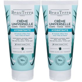Beauterra Crème Universelle Hydratante Aloe Vera Visage Corps Mains
