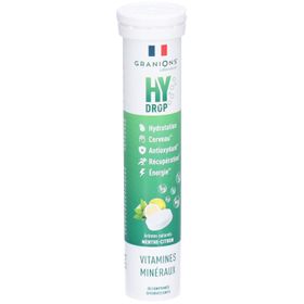 Granions Pastille hydratation Électrolytes HYDROP Goût Menthe-Citron