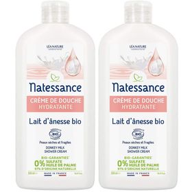 NATESSANCE Crème Douche Hydratante Lait d'ânesse