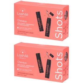 Lashilé Beauty - Shots cheveux - Formule 3 en 1 - Anti-chute, croissance et fortification - Nutricosmétique à boire - Programme 14 Jours - Cheveux de vénus, roquette, prêle, sélenium