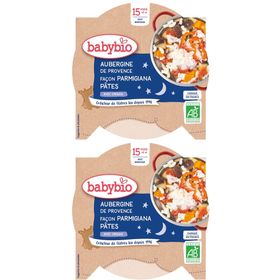 Babybio AUBERGINES DE PROVENCE FAÇON PARMIGIANA PÂTES ORIGAN dès 15 mois