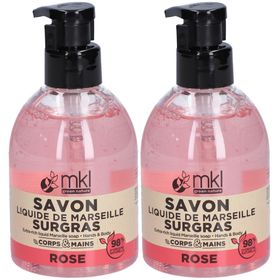 MKL Savon Liquide de Marseille Surgras Rose