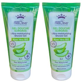 FREESENS® Gel douche surgras 3 en 1  -  Aloé Véra bio