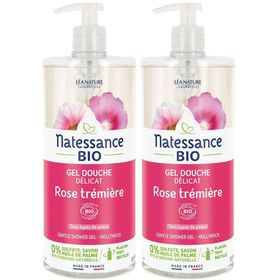 Natessance Gel Douche Douceur Rose à la Mauve Bio Sans Huile de Palme