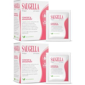 Saugella Poligyn Lingettes Intimes Nettoyantes Préménopause & Ménopause