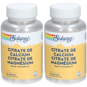 Solaray Citrate de Calcium et de Magnésium avec Vitamine D