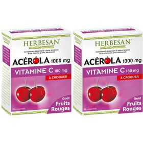 HERBESAN® Acérola Vitamine C – Goût Fruits Rouges