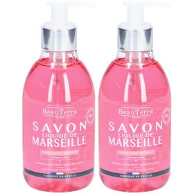 BeauTerra Savon Liquide de Marseille - Rose à l'Ancienne