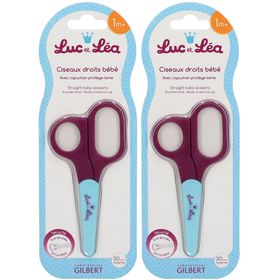 Luc et Léa Ciseaux droits bébé avec capuchon protège-lame
