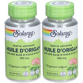 SOLARAY® Partie aérienne - Huile d'origan sur une base d'huile d'olive 150 mg