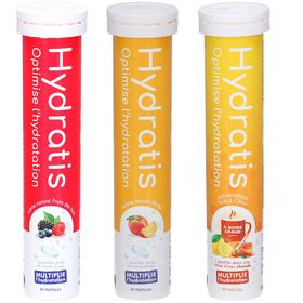 HYDRATIS Pastilles Hydratation Electrolytes Fruits des Bois + Pêche + Miel Citron