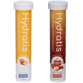 HYDRATIS Pastilles Hydratation Electrolytes Pêche + Pomme Cannelle