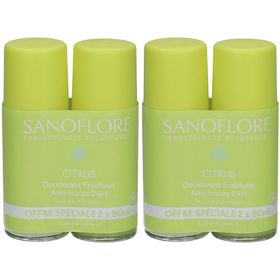 SANOFLORE Déodorant Roll-On 24h Citrus x2