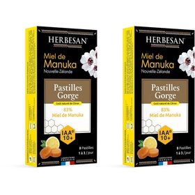 Herbesan Pastilles Gorge Miel de Manuka IAA 10+ – Goût Citron