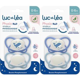 LUC ET LEA Duo de sucettes nuit physiologiques – Baleine