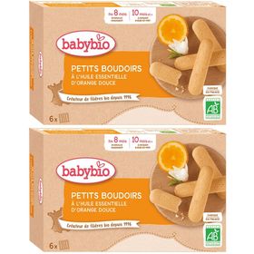 Babybio PETITS BOUDOIRS À L'HUILE ESSENTIELLE D'ORANGE DOUCE dès 8 mois